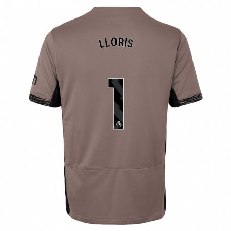 Kandiny Niño Camiseta Hugo Lloris #1 Beige Obscuro Equipación Tercera 2023/24 La Camisa Chile