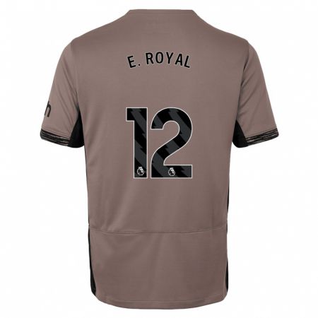 Kandiny Niño Camiseta Emerson Royal #12 Beige Obscuro Equipación Tercera 2023/24 La Camisa Chile