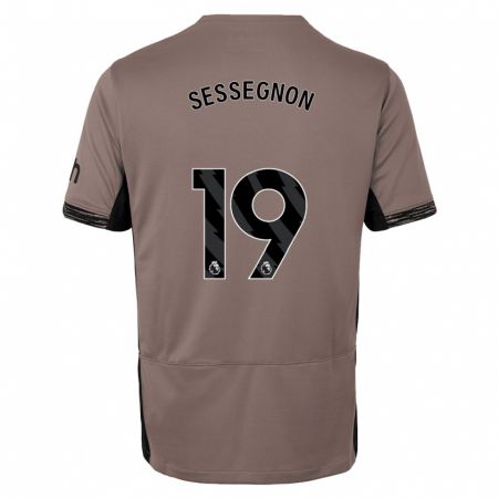 Kandiny Niño Camiseta Ryan Sessegnon #19 Beige Obscuro Equipación Tercera 2023/24 La Camisa Chile