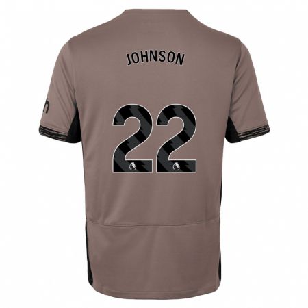 Kandiny Niño Camiseta Brennan Johnson #22 Beige Obscuro Equipación Tercera 2023/24 La Camisa Chile