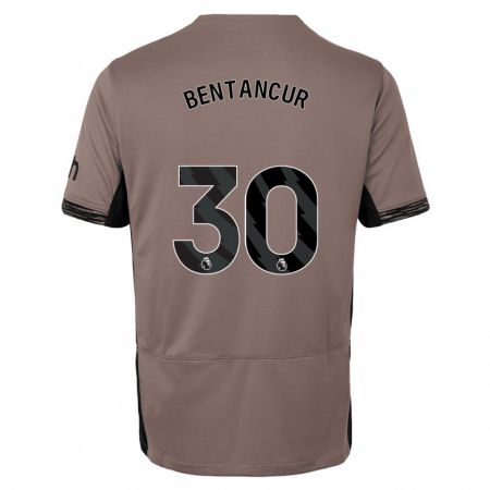 Kandiny Niño Camiseta Rodrigo Bentancur #30 Beige Obscuro Equipación Tercera 2023/24 La Camisa Chile