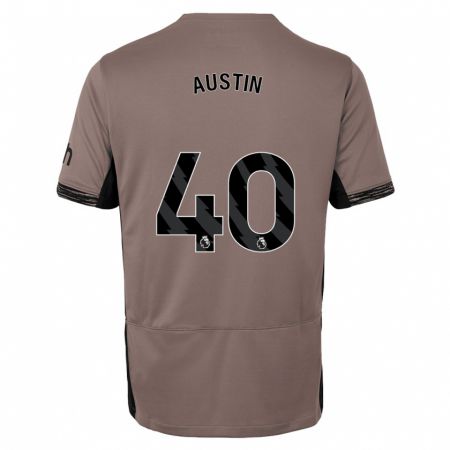 Kandiny Niño Camiseta Brandon Austin #40 Beige Obscuro Equipación Tercera 2023/24 La Camisa Chile