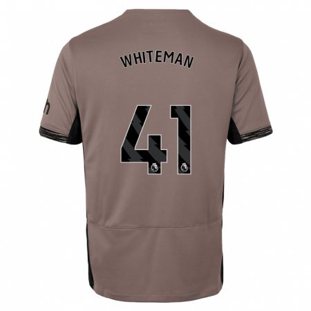 Kandiny Niño Camiseta Alfie Whiteman #41 Beige Obscuro Equipación Tercera 2023/24 La Camisa Chile