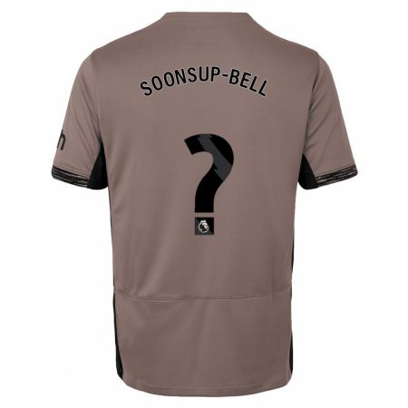 Kandiny Niño Camiseta Jude Soonsup-Bell #0 Beige Obscuro Equipación Tercera 2023/24 La Camisa Chile