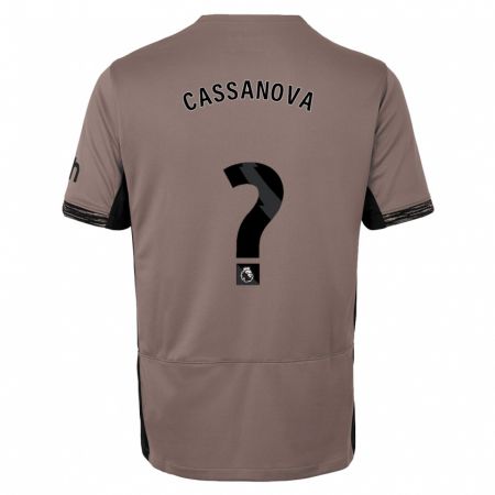 Kandiny Niño Camiseta Dante Cassanova #0 Beige Obscuro Equipación Tercera 2023/24 La Camisa Chile