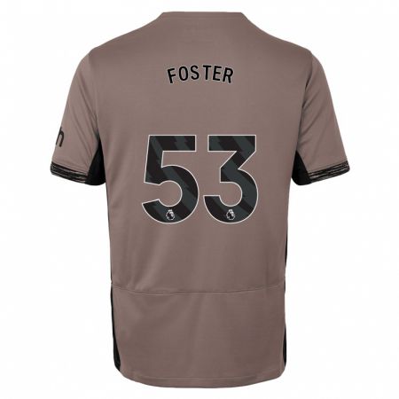 Kandiny Niño Camiseta Brooklyn Lyons-Foster #53 Beige Obscuro Equipación Tercera 2023/24 La Camisa Chile