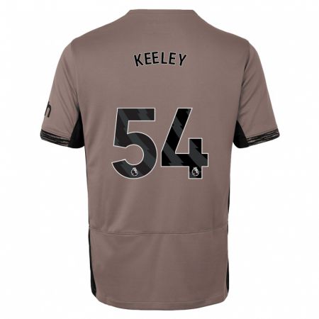 Kandiny Niño Camiseta Josh Keeley #54 Beige Obscuro Equipación Tercera 2023/24 La Camisa Chile