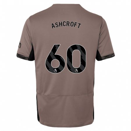 Kandiny Niño Camiseta Tyrell Ashcroft #60 Beige Obscuro Equipación Tercera 2023/24 La Camisa Chile