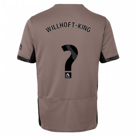 Kandiny Niño Camiseta Han Willhoft-King #0 Beige Obscuro Equipación Tercera 2023/24 La Camisa Chile