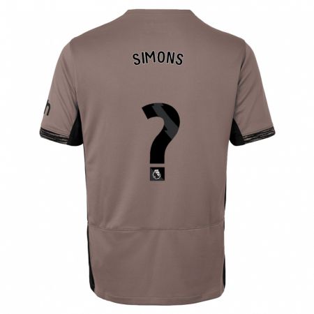 Kandiny Niño Camiseta Zach Simons #0 Beige Obscuro Equipación Tercera 2023/24 La Camisa Chile