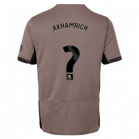 Kandiny Niño Camiseta Yusuf Akhamrich #0 Beige Obscuro Equipación Tercera 2023/24 La Camisa Chile
