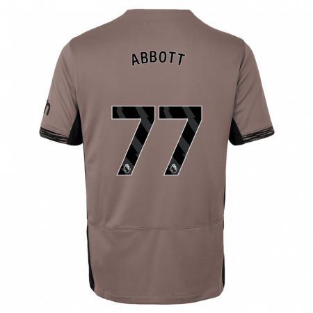 Kandiny Niño Camiseta George Abbott #77 Beige Obscuro Equipación Tercera 2023/24 La Camisa Chile