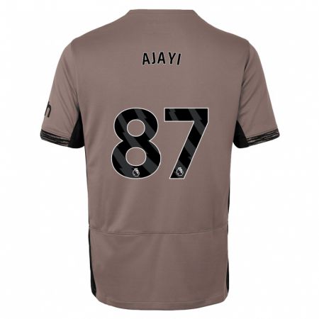 Kandiny Niño Camiseta Damola Ajayi #87 Beige Obscuro Equipación Tercera 2023/24 La Camisa Chile