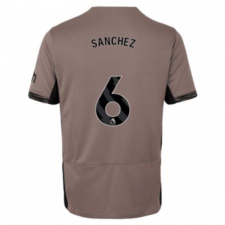 Kandiny Niño Camiseta Davinson Sanchez #6 Beige Obscuro Equipación Tercera 2023/24 La Camisa Chile