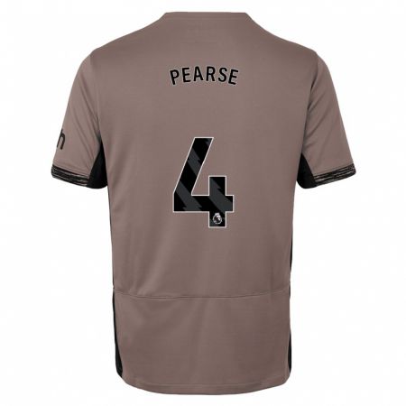 Kandiny Niño Camiseta Gracie Pearse #4 Beige Obscuro Equipación Tercera 2023/24 La Camisa Chile