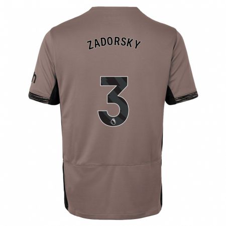 Kandiny Niño Camiseta Shelina Zadorsky #3 Beige Obscuro Equipación Tercera 2023/24 La Camisa Chile