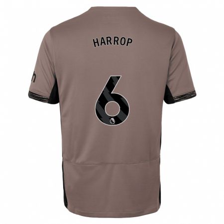 Kandiny Niño Camiseta Kerys Harrop #6 Beige Obscuro Equipación Tercera 2023/24 La Camisa Chile