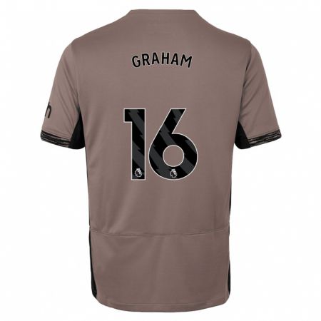 Kandiny Niño Camiseta Kit Graham #16 Beige Obscuro Equipación Tercera 2023/24 La Camisa Chile