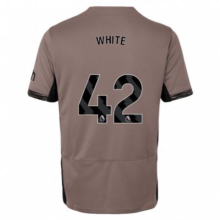 Kandiny Niño Camiseta Harvey White #42 Beige Obscuro Equipación Tercera 2023/24 La Camisa Chile