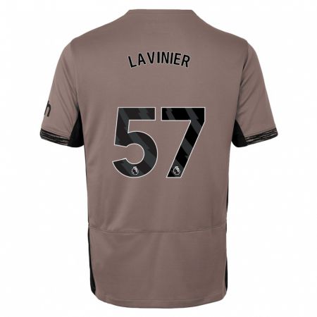 Kandiny Niño Camiseta Marcel Lavinier #57 Beige Obscuro Equipación Tercera 2023/24 La Camisa Chile