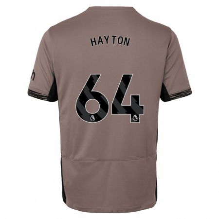 Kandiny Niño Camiseta Adam Hayton #64 Beige Obscuro Equipación Tercera 2023/24 La Camisa Chile