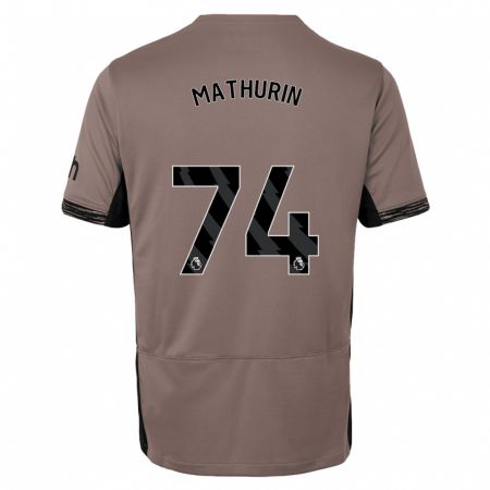 Kandiny Niño Camiseta Roshaun Mathurin #74 Beige Obscuro Equipación Tercera 2023/24 La Camisa Chile