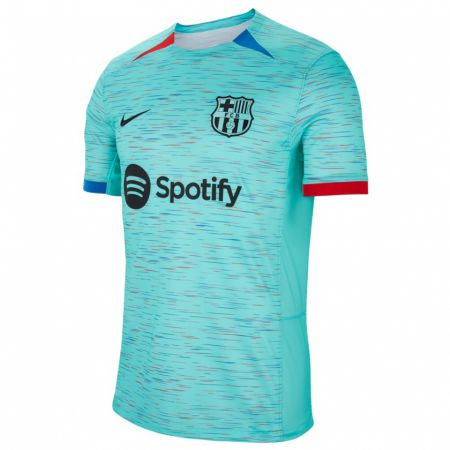 Kandiny Niño Camiseta Aitana Bonmati #14 Aguamarina Clara Equipación Tercera 2023/24 La Camisa Chile