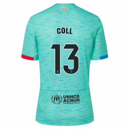 Kandiny Niño Camiseta Cata Coll #13 Aguamarina Clara Equipación Tercera 2023/24 La Camisa Chile