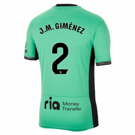 Kandiny Niño Camiseta José María Giménez #2 Primavera Verde Equipación Tercera 2023/24 La Camisa Chile
