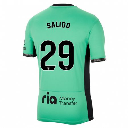 Kandiny Niño Camiseta Alberto Salido #29 Primavera Verde Equipación Tercera 2023/24 La Camisa Chile