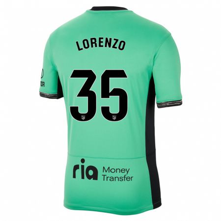 Kandiny Niño Camiseta Diego Lorenzo #35 Primavera Verde Equipación Tercera 2023/24 La Camisa Chile