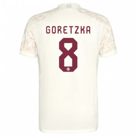 Kandiny Niño Camiseta Leon Goretzka #8 Blanquecino Equipación Tercera 2023/24 La Camisa Chile