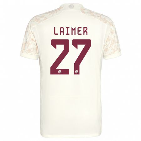 Kandiny Niño Camiseta Konrad Laimer #27 Blanquecino Equipación Tercera 2023/24 La Camisa Chile