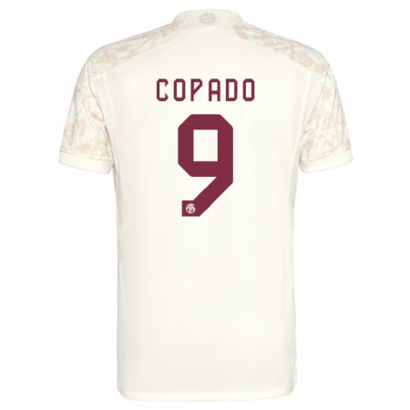 Kandiny Niño Camiseta Lucas Copado #9 Blanquecino Equipación Tercera 2023/24 La Camisa Chile