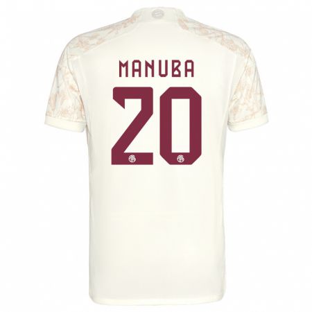 Kandiny Niño Camiseta Vincent Manuba #20 Blanquecino Equipación Tercera 2023/24 La Camisa Chile