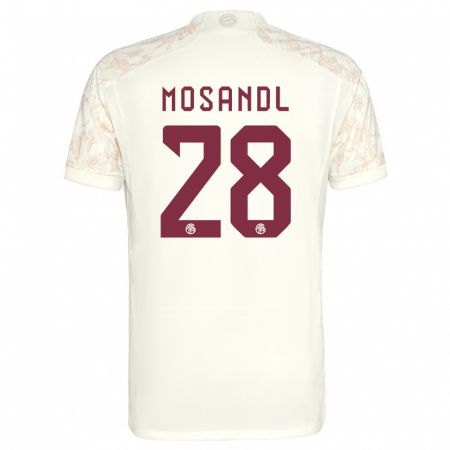 Kandiny Niño Camiseta Moritz Mosandl #28 Blanquecino Equipación Tercera 2023/24 La Camisa Chile
