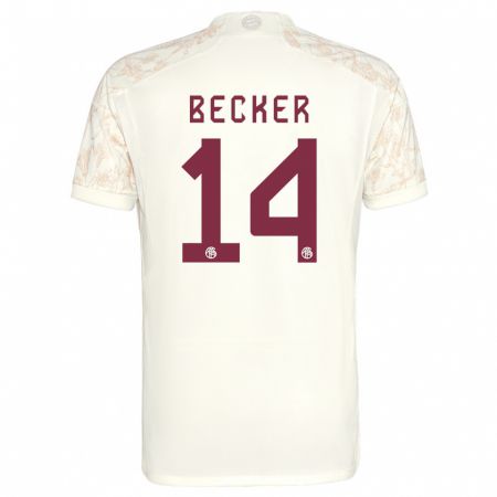 Kandiny Niño Camiseta Lennard Becker #14 Blanquecino Equipación Tercera 2023/24 La Camisa Chile