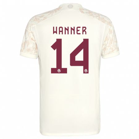 Kandiny Niño Camiseta Paul Wanner #14 Blanquecino Equipación Tercera 2023/24 La Camisa Chile