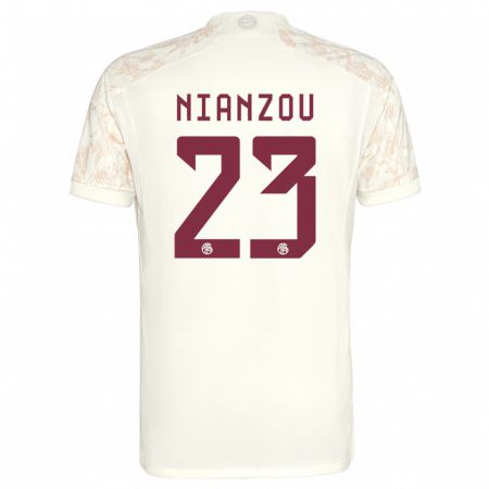 Kandiny Niño Camiseta Tanguy Nianzou #23 Blanquecino Equipación Tercera 2023/24 La Camisa Chile