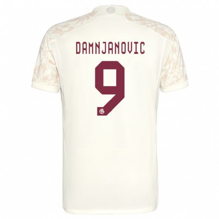 Kandiny Niño Camiseta Jovana Damnjanovic #9 Blanquecino Equipación Tercera 2023/24 La Camisa Chile
