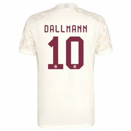 Kandiny Niño Camiseta Linda Dallmann #10 Blanquecino Equipación Tercera 2023/24 La Camisa Chile