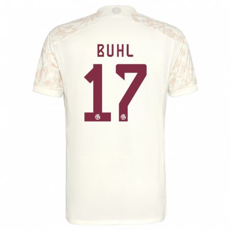 Kandiny Niño Camiseta Klara Buhl #17 Blanquecino Equipación Tercera 2023/24 La Camisa Chile