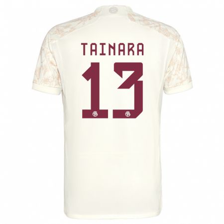 Kandiny Niño Camiseta Tainara #13 Blanquecino Equipación Tercera 2023/24 La Camisa Chile