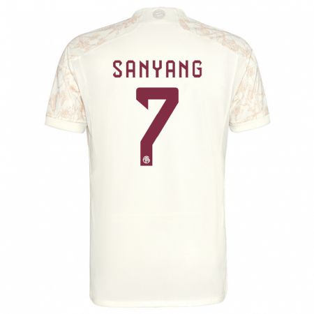 Kandiny Niño Camiseta Mamin Sanyang #7 Blanquecino Equipación Tercera 2023/24 La Camisa Chile