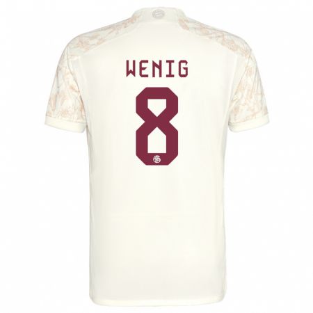 Kandiny Niño Camiseta Marcel Wenig #8 Blanquecino Equipación Tercera 2023/24 La Camisa Chile