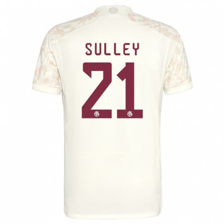 Kandiny Niño Camiseta Williams Baffour Sulley #21 Blanquecino Equipación Tercera 2023/24 La Camisa Chile
