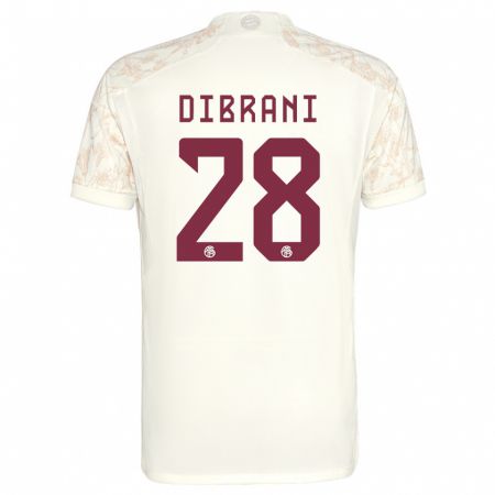 Kandiny Niño Camiseta Benjamin Dibrani #28 Blanquecino Equipación Tercera 2023/24 La Camisa Chile