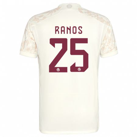 Kandiny Niño Camiseta Grant-Leon Ranos #25 Blanquecino Equipación Tercera 2023/24 La Camisa Chile