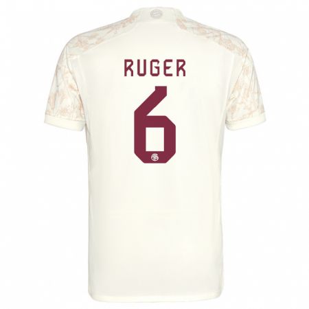 Kandiny Niño Camiseta Kurt Ruger #6 Blanquecino Equipación Tercera 2023/24 La Camisa Chile