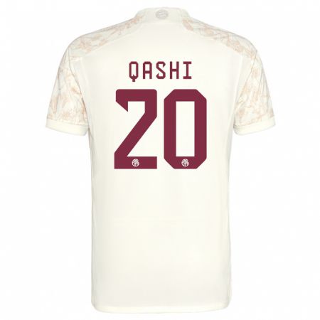 Kandiny Niño Camiseta Yousef Qashi #20 Blanquecino Equipación Tercera 2023/24 La Camisa Chile